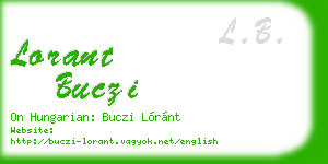 lorant buczi business card