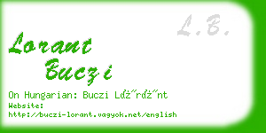 lorant buczi business card